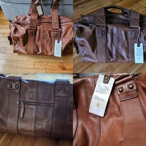 Herring Made In UK  Luxurious Brown Leather Bag for Men Or Women, New With Tag